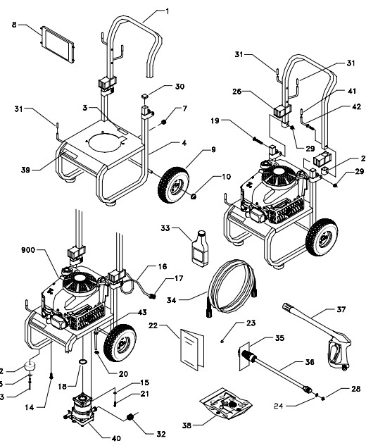 Sears & Craftsman Pressure Washer model 580767200 replacement parts and upgrade pumps for sears craftsman power washers.